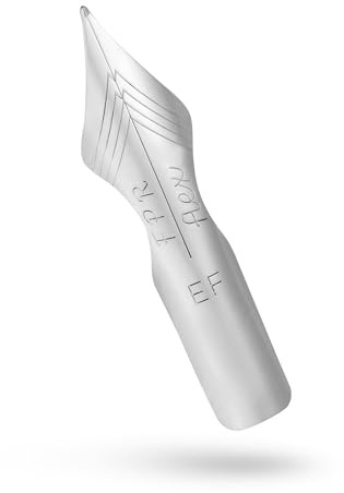 FPR #6 Chrome EF Ultra Flex Fountain Pen Nib for Writers, Professionals | Custom-Ground Shoulders, 0.4 mm EF to 2.0 mm Line Variation, German-Made Stainless Steel Tipping, Drill Point