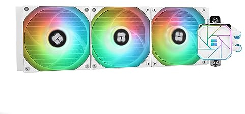 TR-Thermalright Aqua Elite 360 Weiß V3 CPU Wasserkühlung Komplett-360 Spezifikation AIO PC Kühler,3x120mm ARGB Kühlventilator,Einfache Installation,Kompatibel mit AM5/AM4, LGA1851/1700/115X/1200
