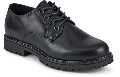 Pavers Womens Wide Fit Casual Lace-Up Shoes Black Size 5