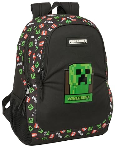 Minecraft Schulrucksack für Kinder, ideal für Kinder verschiedener Altersgruppen, bequem und vielseitig, Qualität und Widerstandsfähigkeit, 32 x 16 x 44 cm