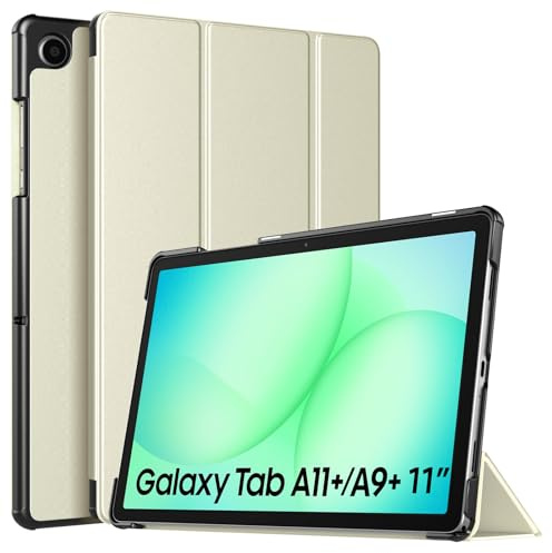 TiMOVO Funda para Samsung Galaxy Tab A11+/A11 Plus 11 2025, Champán Oro | Compatible con los modelos SM-X230/X236/X238, Ligera y Delgada, Soporte Triángulo Ajustable, Auto Activación/Suspensión