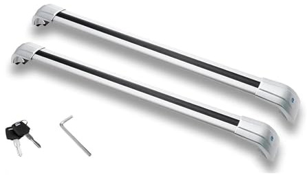Dachträger Querträger Für MG Für HS 2025 Querträger Dachgepäckträger Abschließbar Aluminiumlegierung 2 Stück(Silber)