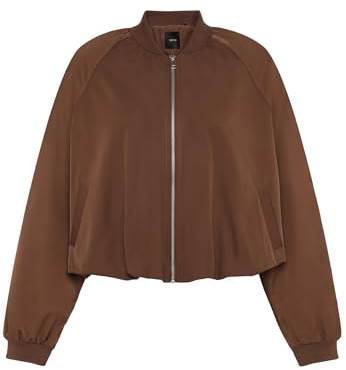 zero Damen Bomberjacke mit Reißverschluss 34, Downtown Brown