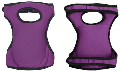 TONGIHS 1 Paar Garten-Kniekissen,für Gartenarbeiten,Lila | Ca 47×23×4,5cm,mit Memory-Schaumstoffpolsterung,Weich und leicht zu transportieren,Elastische Bänder,Geeignet als Knieschoner
