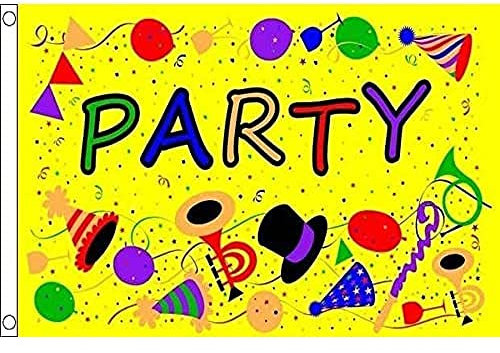 AZ FLAG - Flagge Party Time - 150x90 cm - Fest Fahne 100% Polyester mit Messing-Ösen - 110g