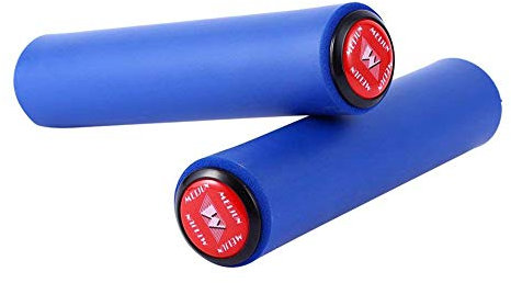 ZJchao 1par Puños de Silicona Antideslizante Bicicleta de montaña de Ciclismo Manillar Universales Ergonomicos, Manguitos Para Bicicleta Estatica, Empuñadura De Bicicleta (Azul)