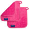 LaBeauté Serviettes microfibres démaquillantes visage (2 pièces) – Nettoyantes et démaquillantes – Lingettes démaquillantes lavables et réutilisables (21 x 21 cm, rose)