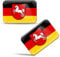 Biomar Labs® 2 x Aufkleber 3D Gel Silikon Stickers Niedersachsen Flagge Lower Saxony Flag Fahne Auto Motorrad Fahrrad Fenster Tür PC Handy Tablet Laptop F 102