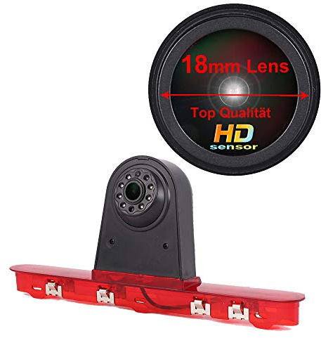18mm Linse Top Qualität Auto Bremsleuchte Rückfahrkamera für Citroen Dispatch/Toyota Proace/Peugeot Expert Traveller Van 3 Transporter 2016(Neuer Gegenstand: Winkel und Abstand einstellbar)