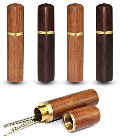 4 Stück Nähnadelhalter, Näh-Aufbewahrungsbox, Holznadel-Aufbewahrungsbox für Nähutensilien.
