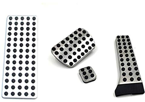 Rutschfestes Auto Pedal Pad Kit,MoreChioce Bremspedalabdeckung Edelstahl Gaspedalkappe Fußstützenpolster Bremsen Pad Fuß Pedale Bremsfußpedale Kompatibel mit W203 W204 W211, Automatikgetriebe