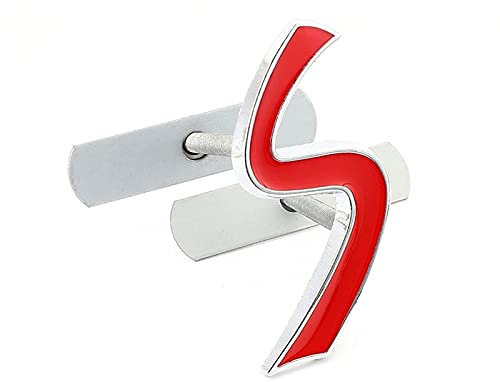 WWFAN Autoaufkleber Emblem Auto S Logo Heckkofferabzeichen Vorderköpfighaube Grille Aufkleber for BMW Mini Cooper arbeitet R50 R52 R53 R56 R57 Styling (Color Name : Red)
