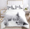 JEFFEL Katze Bettwäsche Set 135 x 200 cm, Tiermotiv, Kinderbettwäsche, Cat Muster Bettbezug 3D Haustier Katze Bettbezug Set, mit Bettbezug und Kissenbezug (200 x 200 cm, Katze-3)
