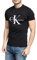 Calvin Klein Jeans Men Short-Sleeve T-Shirt Core Monologo Slim Fit, Black (Ck Black), XL
