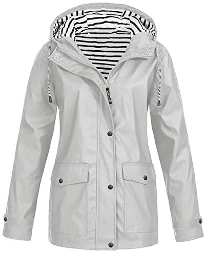 Alueeu Softshelljacke Damen Wasserdicht Softshelljacke Wasserdicht Atmungsaktiv Outdoorjacke Übergangsjacke Sommer Funktionsjacke Regenmantel Windbreaker Leicht Fahrrad Mit Kapuze Große Größen 2022