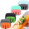 4 Pieces Palm Fruit Peeler Finger Potato Peeler Kitchen Vegetable Peeler Hand Fruit Peeler with Comfortable Rubber Finger Grip for Pumpkin Carrot Cucumber Potato Peeling