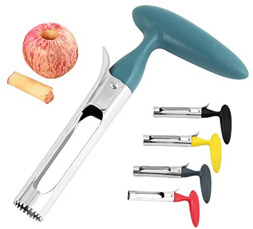 lamphle Apple Corer Pullers Newness Premium Apple Corer Serrated Apple or Pear Core Remover Tool for Home & Kitchen with Sharp Serrated Blade Kitchen Gadgets for Home Green