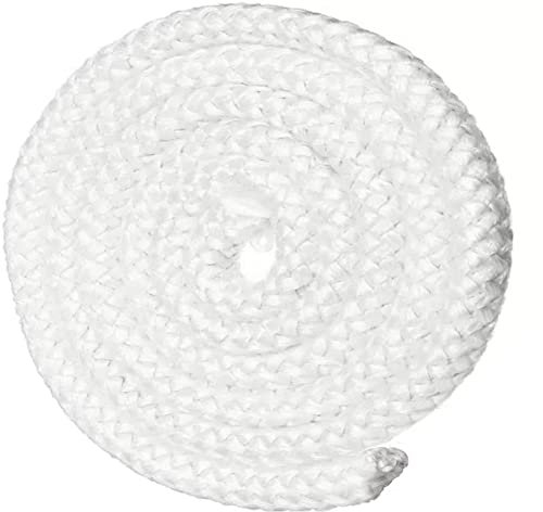 PETSTIBLE Joint de porte de poêle à bois de 8 mm x 3 m, cordon en fibre de verre, corde à feu pour poêle à bois, 3 mètres de longueur