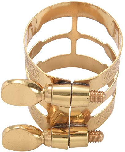 AID Abrazadera de metal tallada para saxofón y clarinete