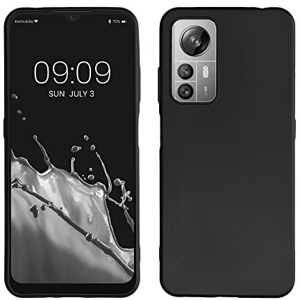 kwmobile Hülle kompatibel mit Blackview A85 Hülle - weiches TPU Silikon Case - Cover geeignet für kabelloses Laden - Schwarz matt