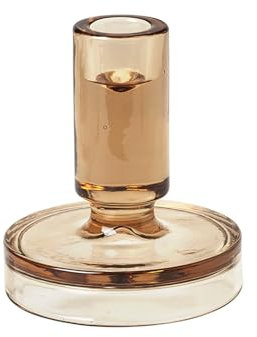 Broste Copenhagen Kerzenständer Petra aus Glas in der Farbe Indian Tan, Maße: 10x11 cm, 14498104