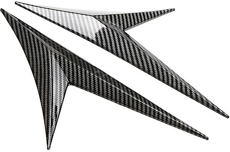 USBBAG Kompatibel mit 4 5 6 7 GTI Auto Seitenkörper Kotflügel Türverkleidung Abdeckung Klinge Flanke Abzeichen Emblem Auto-Tuning-Styling (Color : Carbon)