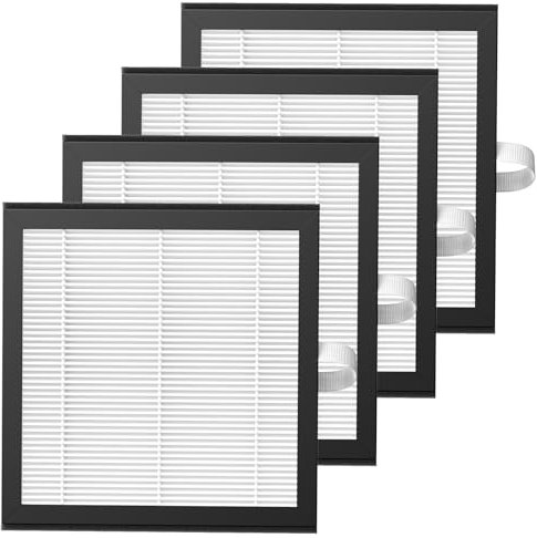 JORAIR Paquete de 4 filtros de repuesto HEPA DH02 H13 True compatibles con purificador de aire Tenergy Sorbi DH02, deshumidificador 2 en 1 (1000 ml), Afloia AQ8 Q8/Honati/Hysure Q7 purificador de aire