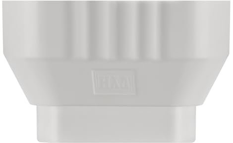 VYH 3x4 to 2x3 Gutter Downspout, Downspout to Downspout Adapter (White 1 Pack)