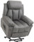 HOMCOM Sessel mit Aufstehhilfe, Elektrischer Relaxsessel, Neigebarer TV-Sessel mit Fernbedienung, Fernsehsessel, Kinosessel aus Samt, Hellgrau 93 x 96 x 105 cm