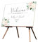 A3 Personalised Floral Wedding Welcome Entrance Large Sign Board – Perfect for Couples Engagement, Reception 10mm Foam Board