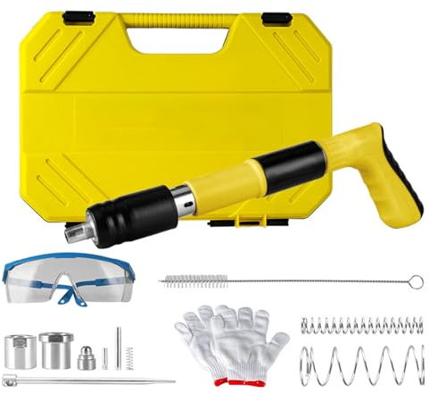 YHJLZNA Manuelles Mini Stahl-Nagelwerkzeug, 4 Fach Verstellbares Decken-Nagelwerkzeug/Draht-Concealer/BefestigungsInstallations Nagelmaschinen Befestigungswerkzeug