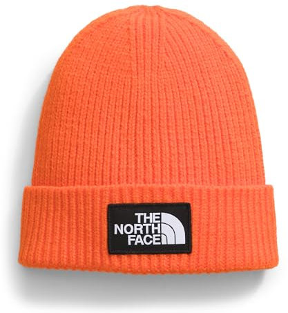 THE NORTH FACE TNF Logo Box Cuffed Beanie, TNF Orange, Einheitsgröße Regular