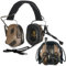 Earmor M32 PLUS 2024 Varsion Taktisches Headset für Jagd und Schießsport mit Mikrofon, Schallverstärkung, Nato TP120 Mantel, Grün (Braun)