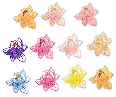 10st Patch-patch Flicken-jeans Blumenbeete Flicken Aufnähen Applikationen Für Kleidung Gestickter Patch-aufkleber Sitzsäcke Für Spiele Boho-stickapplikationen Stoff Boutique Banner