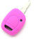 ATpu Coque de clé en Silicone pour R-enault Twingo Clio, Porte-Protection sans clé Porte-clés Accessoires 1 Bouton Silicone Voiture télécommande Porte-clés Couverture rosered