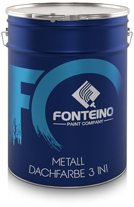 Fonteino Metall Dachlack 3in1 Dachbeschichtung Sockelfarbe Metallschutzlack Tannengrün - 2,5L