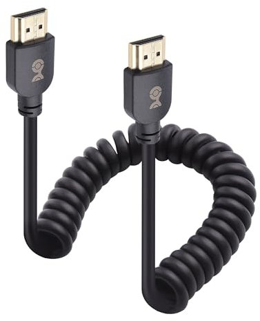 Cable Matters 48Gbps 8K HDMI en espiral Cable 0,3-0,9m con 8K @ 60Hz, 4K @ 240Hz y soporte HDR, cable HDMI en espiral para PS5, Xbox Serie X/S, RTX4080/4090, RX 7800/7900, Apple TV, y más