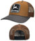 John Deere Baseballkappe, Trucker-Mütze, Vintage-Stil, Trucker-Mütze, Markenzeichen, erhöhte Stickerei, Braun, Einheitsgröße