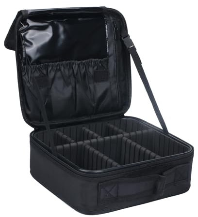 Schminktasche Groß Kosmetiktasche Portable Reise Make Up Tasche, Kosmetikkoffer Make up Koffer Wasserdicht Artist Schminktasche mit Einstellbaren Teiler