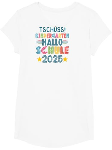 Tschüss Kindergarten Hallo Schule 2025 Lustig Kita Abgänger T-Shirt
