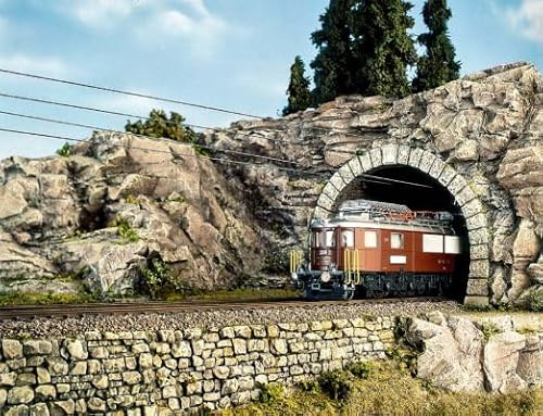 Generisch Tunnelportal H0, 1- und 2-gleisig m. Fahrtleitung, Set zum Gipsgießen-Spörle-Form