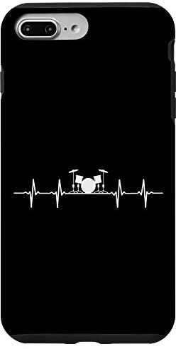 Coque pour iPhone 7 Plus/8 Plus Batterie Heartbeat Musique Batterie Batteur