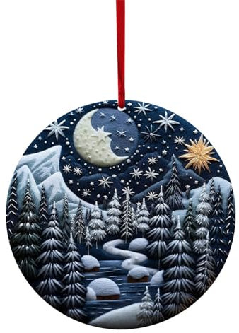 Adornos navideños - Adornos para el árbol, Adorno navideño con muñeco de Nieve | Adornos para Colgar en el árbol de Navidad con Nieve de Invierno, Colgante con Papá Noel de Feliz Navidad
