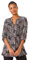 Roman Originals Pintuck Shirt for Women Ladies Jersey Blouse Collarless Top Flare Crinkle Notch Neck Tunic 3/4 Length Sleeve Longline Smart Casual Everyday Party Going Out - Mocha - Size 14