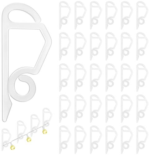 flintronic 120 Piezas Ganchos para Canalones, Gancho de Canalón de Plástico, Ganchos para Colgar Luces Exterior, Ganchos para Luces de Navidad, Niversales para Interiores y Exteriores, Blanco