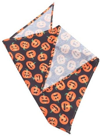 BUGUUYO 1stück Halloween Hundebandana Mit Saliva-Tuch Dreieckstuch Für Haustiere Im Kürbis-Design Und Wiederverwendbar Für Halloween-feiern Und Alltag