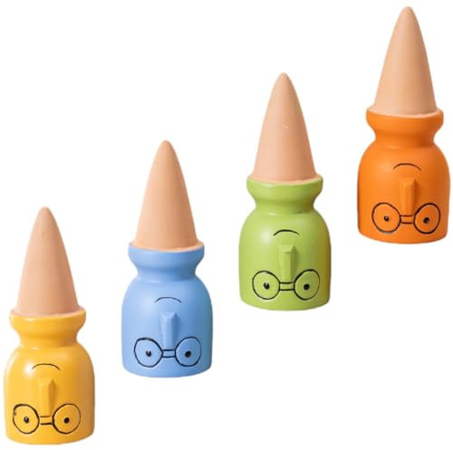YARNOW Selbstbewässerungswerkzeug Einfaches Design 4er-Pack Pflanzenbewässerungsstab Aus Sicherem Robustem Terrakotta Für Den Außenbereich