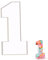 SMELEYOU Numéro 1 Board Boîte 73cm One Boîtes pour Le 1er Anniversaire Numéro 1 Ballon décoratif Fill KT Board Numéro Modeling Cadre Modeling Balloon Balloon (Ballons Non Inclus)