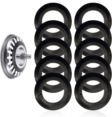 UYGTHI 10PCS Sink Plug Rubber Seal O-Rings Washers Gasket for Basin Waste Pipe Bath Click Plug Basket Strainer 78mm,79mm,80mm,82mm,83mm Kitchen Drain Sealing Universal Replacement Accessories (Convex)