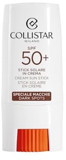 Collistar Sonnencreme Stick Lsf 50+, Speziell Gegen Flecken, Hoher Schutz UVA-UVB-IR, Pro-Vitamin-D, Behandelt Sonnenflecken, Für empfindliche Bereiche, Leichte Textur, Wasserfest, 9 ml